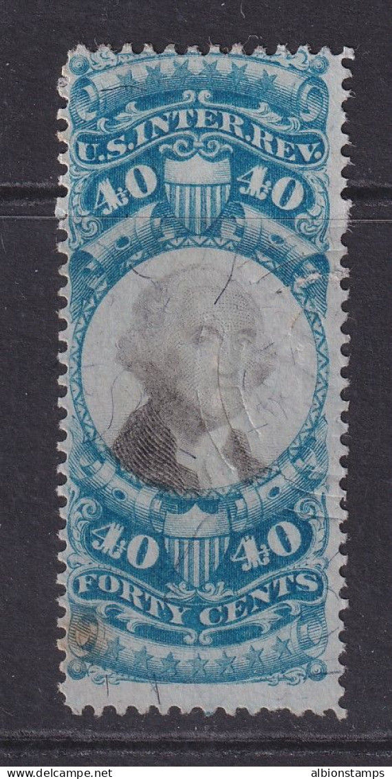 US, Scott R114, Used, Cut Cancel - Fiscal