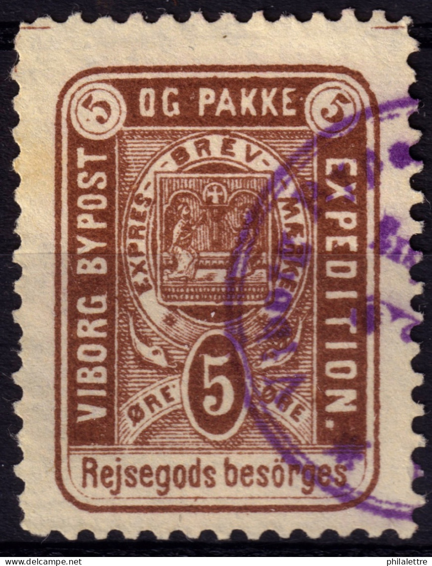 DANEMARK / DENMARK - 1887 - VIBORG K.Mathiassen Local Post 5 øre Red-brown - VF Used - Ortsausgaben