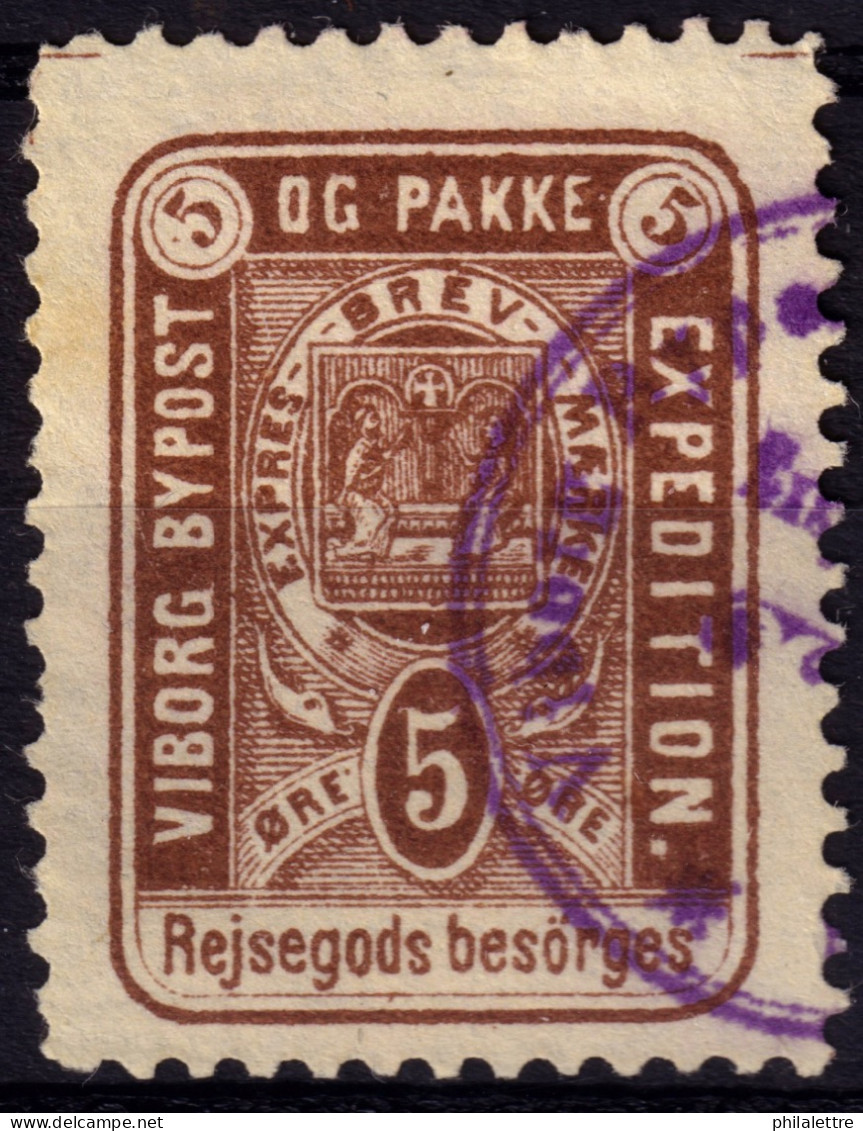 DANEMARK / DENMARK - 1887 - VIBORG K.Mathiassen Local Post 5 øre Red-brown - VF Used - Emisiones Locales