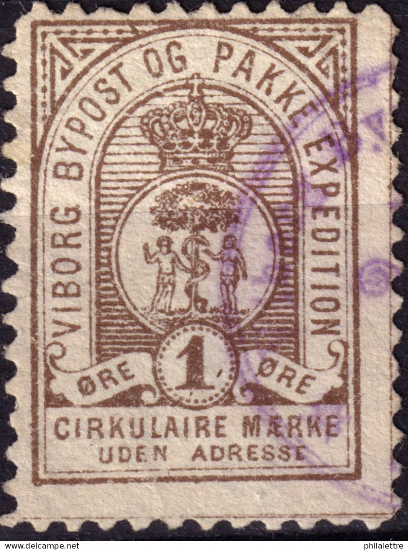 DANEMARK / DENMARK - 1887/88 - VIBORG K.Mathiassen Local Post 1 øre Light Brown - VF Used - Local Post Stamps