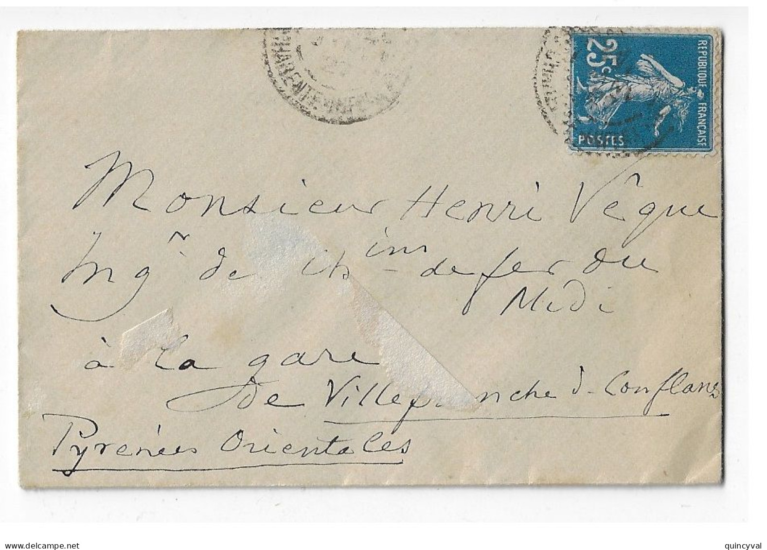 Enveloppe Carte De Visite Mignonnette 40c Paix 50c Semeuse Lignée Ob 1939 Yv 362 282 - Briefe U. Dokumente