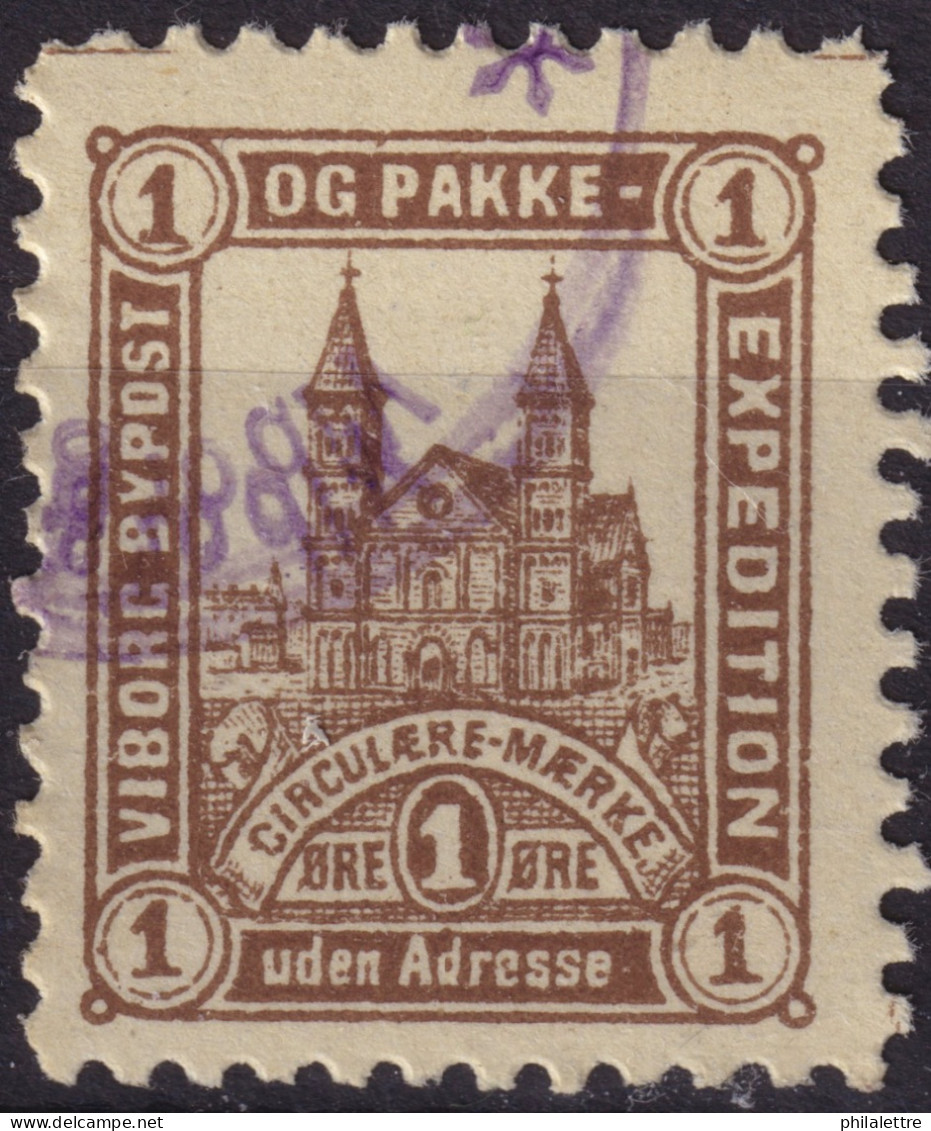 DANEMARK / DENMARK - 1888 - VIBORG K.Mathiassen Local Post 1 øre Brown - VF Used -a - Lokale Uitgaven