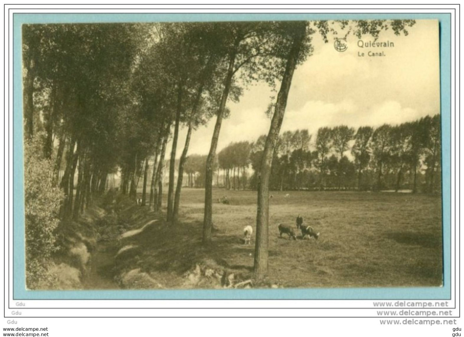 Quiévrain ' Le Canal ' Sépia - Neuve - TB - Quiévrain