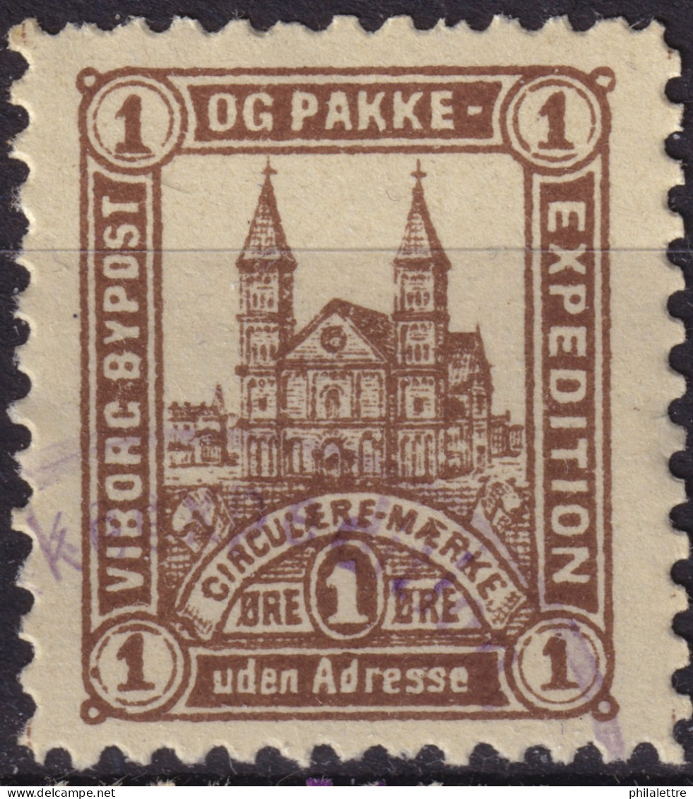 DANEMARK / DENMARK - 1888 - VIBORG K.Mathiassen Local Post 1 øre Brown - VF Used -e - Ortsausgaben