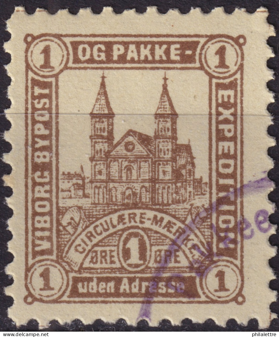 DANEMARK / DENMARK - 1888 - VIBORG K.Mathiassen Local Post 1 øre Brown - VF Used -f - Lokale Uitgaven