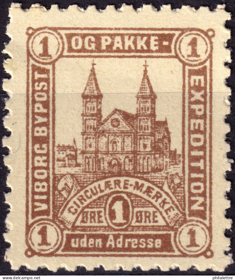 DANEMARK / DENMARK - 1888 - VIBORG K.Mathiassen Local Post 1 øre Brown - No Gum - Emisiones Locales