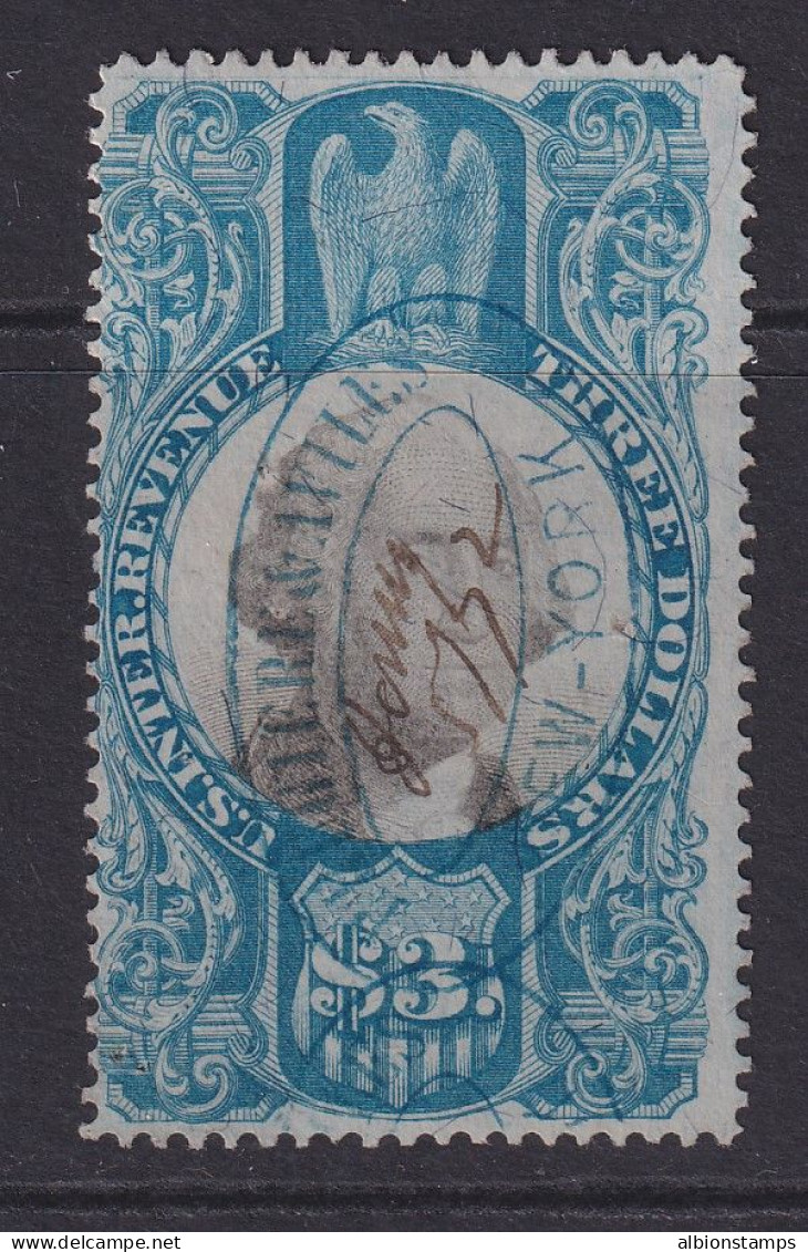 US, Scott R125, Used, Handstamp Cancel - Fiscale Zegels