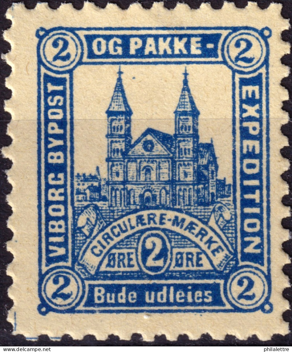 DANEMARK / DENMARK - 1888 - VIBORG K.Mathiassen Local Post 2 øre Blue - No Gum - Emissioni Locali