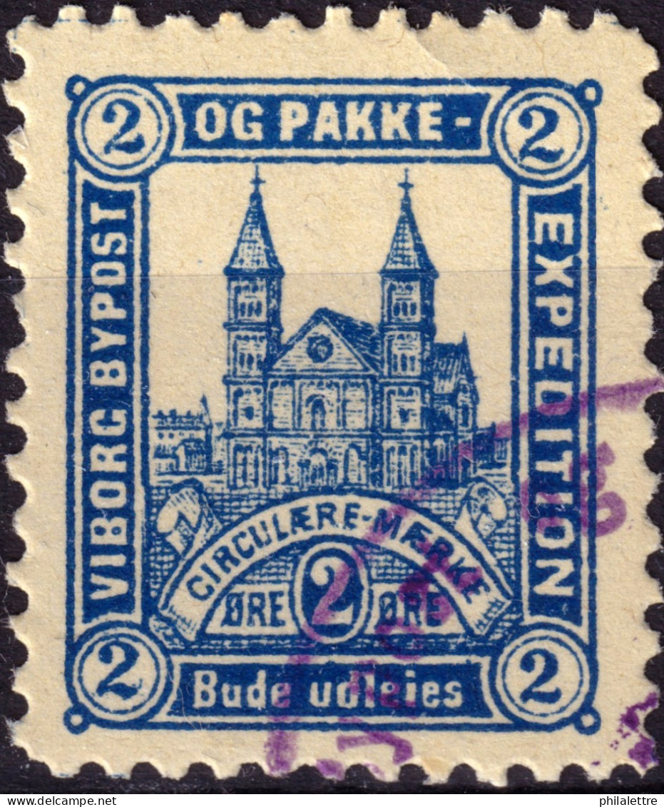 DANEMARK / DENMARK - 1888 - VIBORG K.Mathiassen Local Post 2 øre Blue - VF Used - Emissions Locales