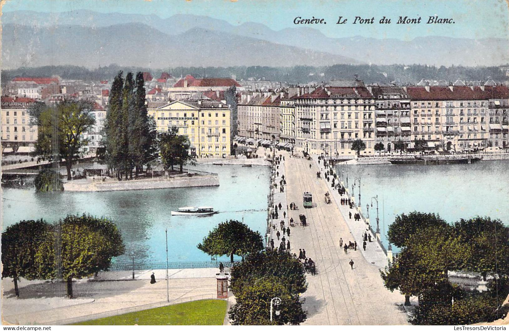 SUISSE - GENEVE - Le Pont Du Mont Blanc - Carte Postale Ancienne - Genève