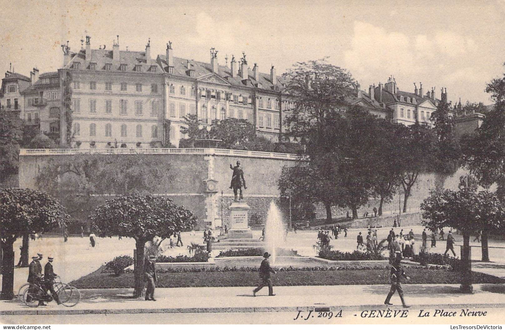 SUISSE - GENEVE - La Place Neuve - Editeur Jullien Frères - Carte Postale Ancienne - Genève