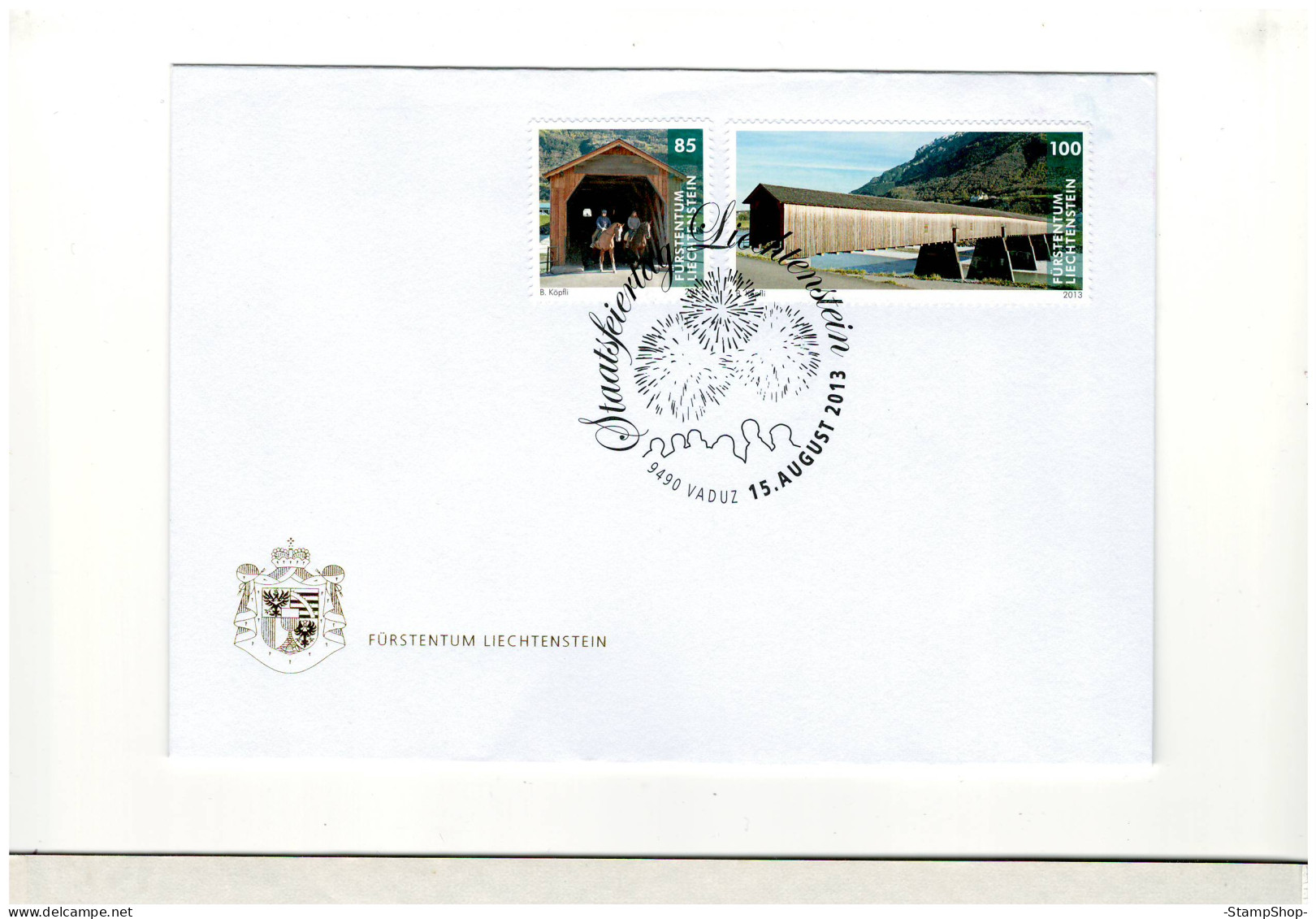 2013 Liechtenstein - Architecture - Bridges - FDC - BX2073 - Storia Postale