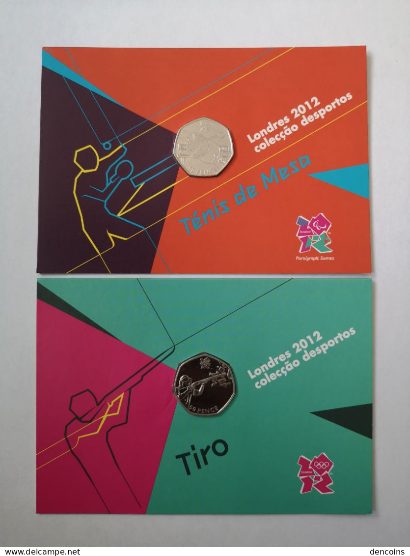 LONDON 2012 OLYMPIC GAMES - COMPLETE COLLECTION OF 29 COINS OF 50 PENCE - GRAN BRETAÑA GB - NEUF - NEW