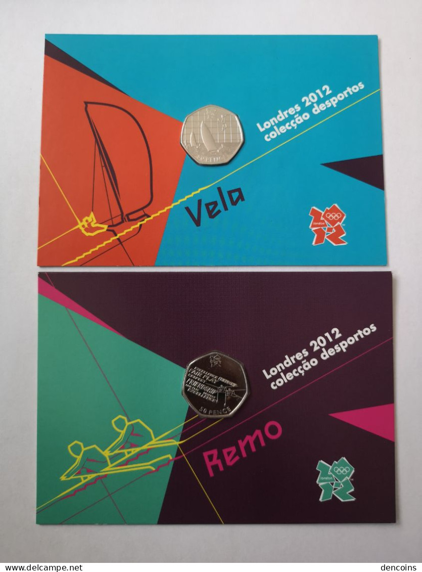 LONDON 2012 OLYMPIC GAMES - COMPLETE COLLECTION OF 29 COINS OF 50 PENCE - GRAN BRETAÑA GB - NEUF - NEW