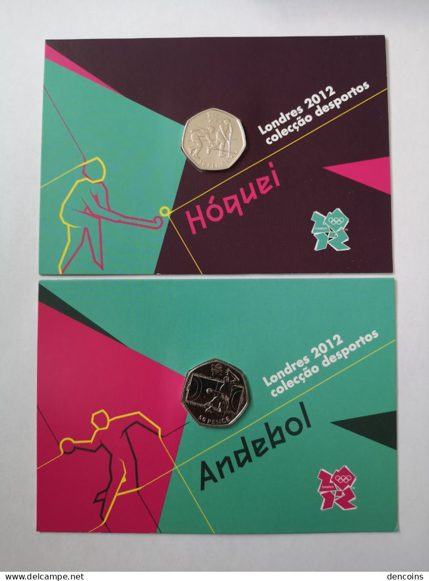 LONDON 2012 OLYMPIC GAMES - COMPLETE COLLECTION OF 29 COINS OF 50 PENCE - GRAN BRETAÑA GB - NEUF - NEW