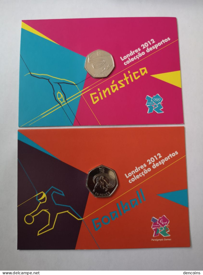 LONDON 2012 OLYMPIC GAMES - COMPLETE COLLECTION OF 29 COINS OF 50 PENCE - GRAN BRETAÑA GB - NEUF - NEW