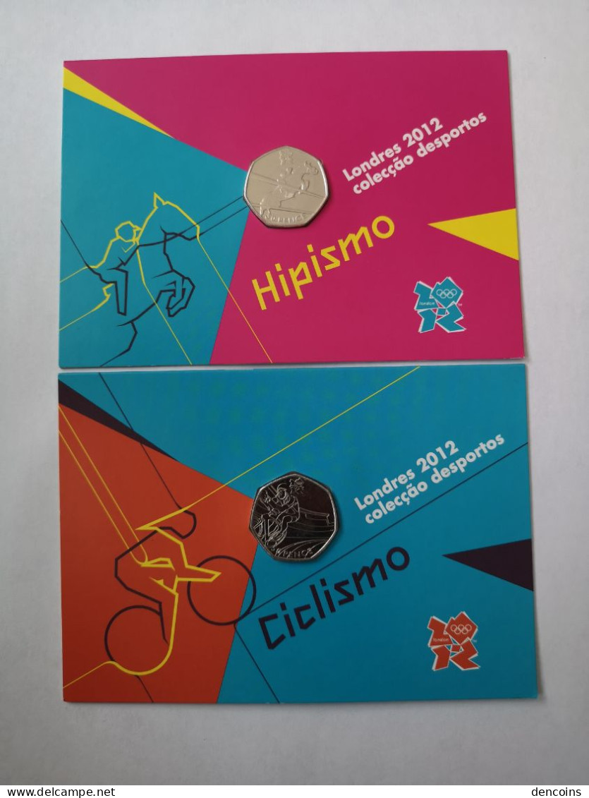 LONDON 2012 OLYMPIC GAMES - COMPLETE COLLECTION OF 29 COINS OF 50 PENCE - GRAN BRETAÑA GB - NEUF - NEW