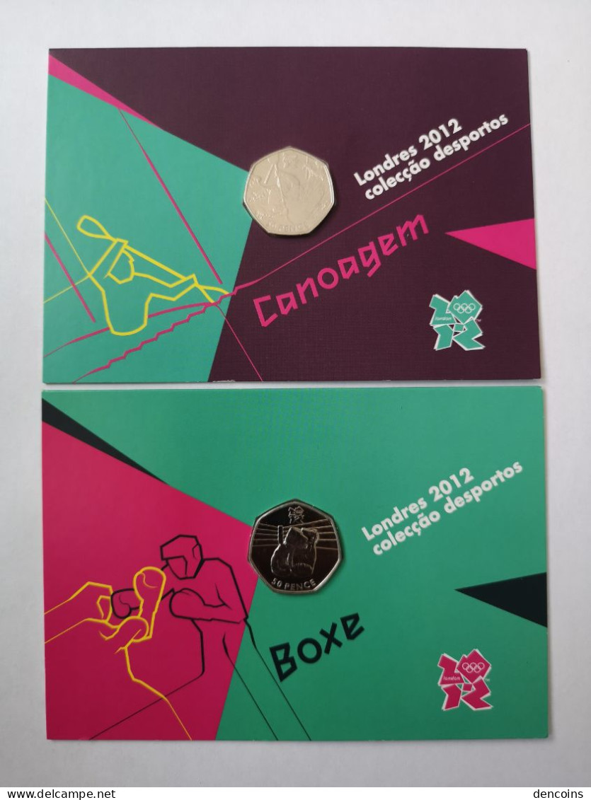 LONDON 2012 OLYMPIC GAMES - COMPLETE COLLECTION OF 29 COINS OF 50 PENCE - GRAN BRETAÑA GB - NEUF - NEW