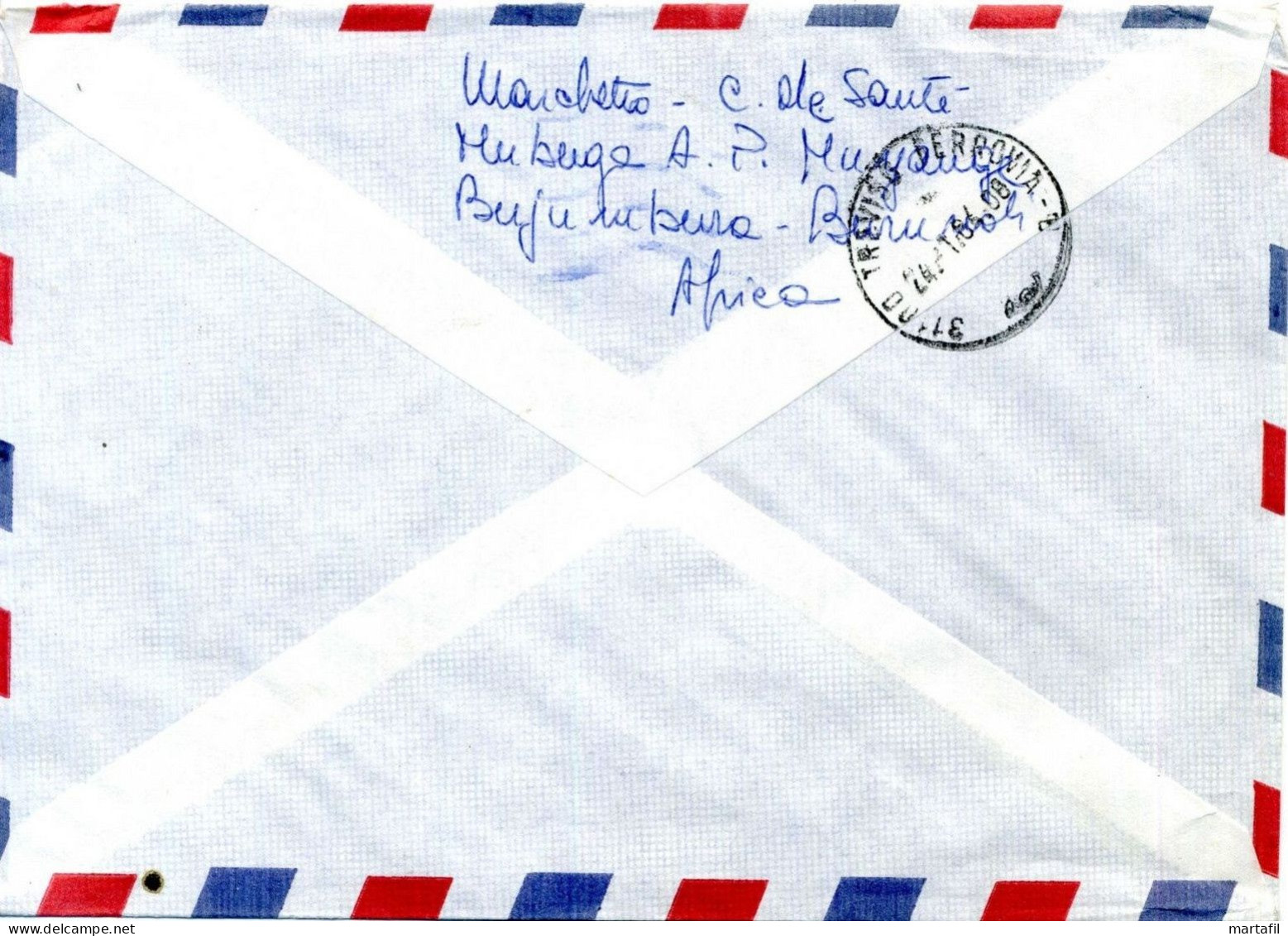 BURUNDI Busta Air Mail Per L'Italia, Affr. 2F LEONE Panthera Leo WWF - Oblitérés