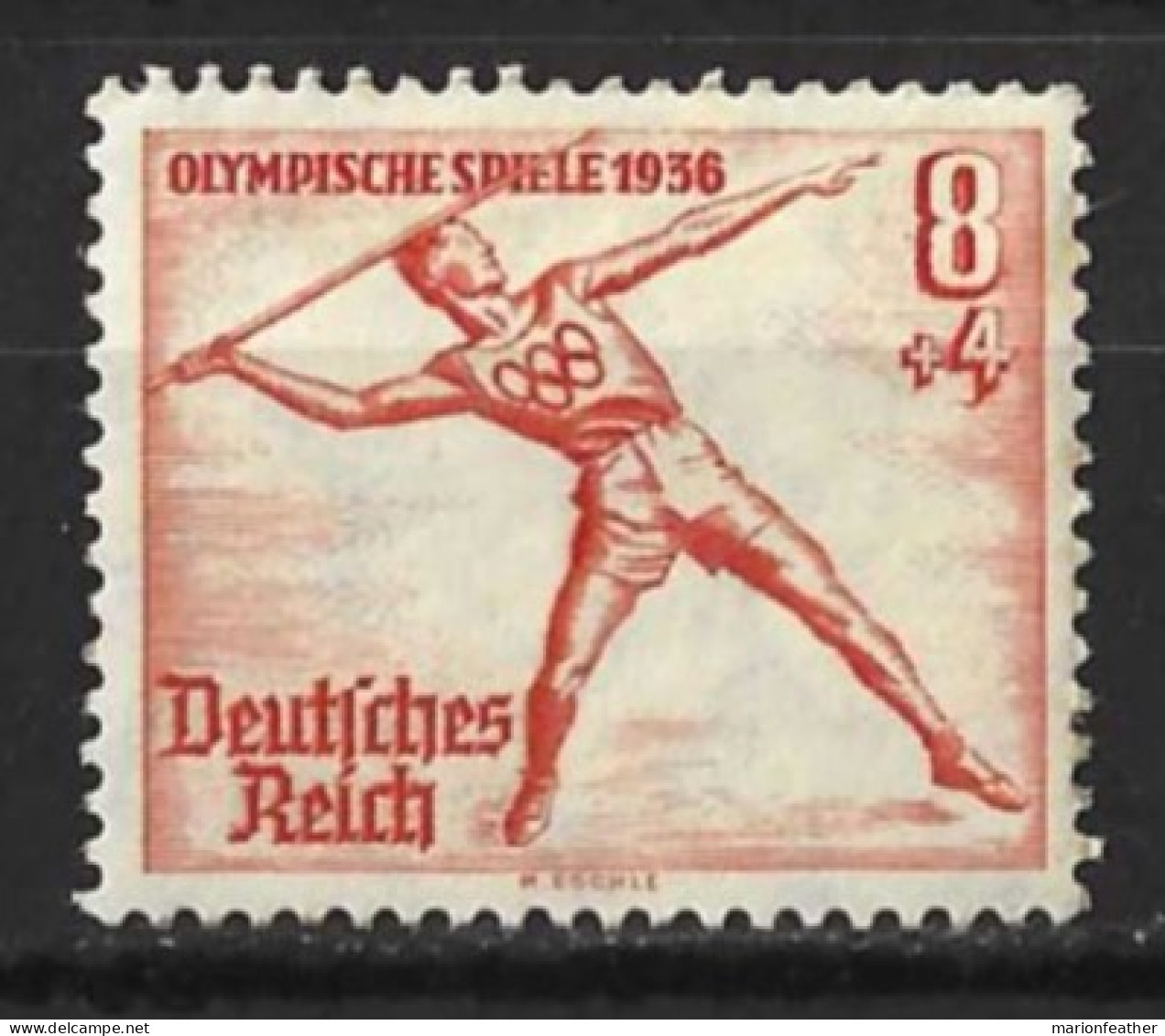 GERMANY......THIRD REICH........" 1936...".....JAVELIN.......OLYMPICS.......SG609..........MNH.. - Summer 1936: Berlin