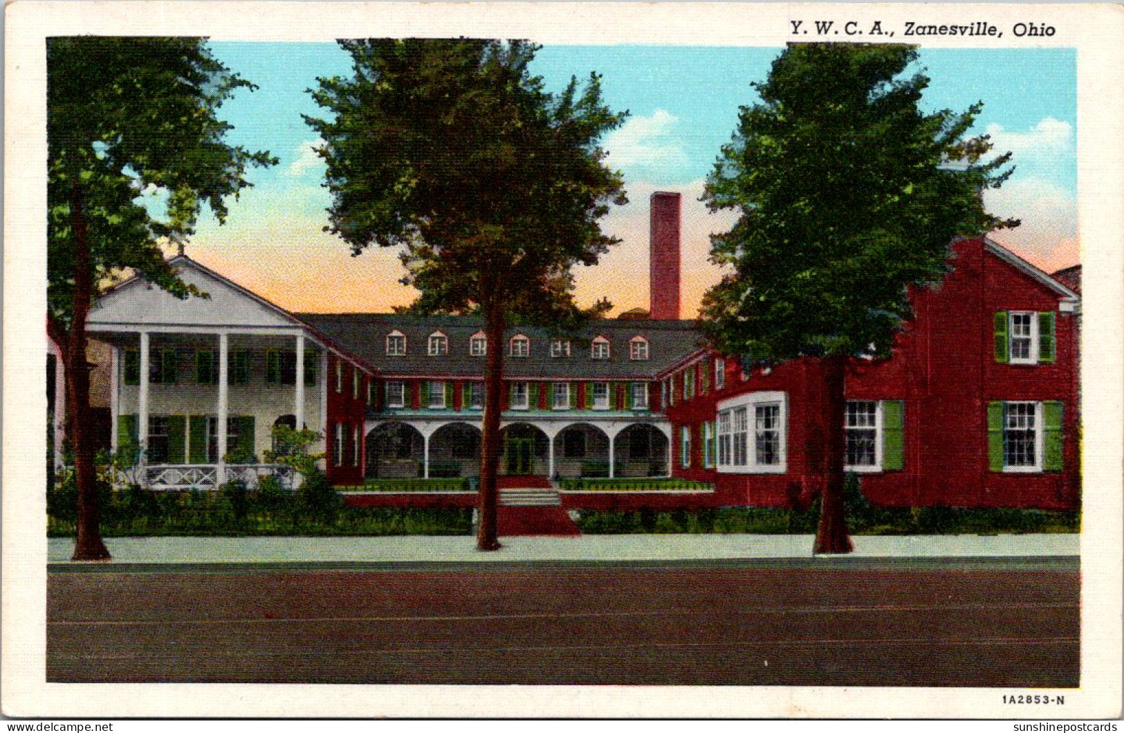 Ohio Zanesville YWCA Building Curteich - Zanesville