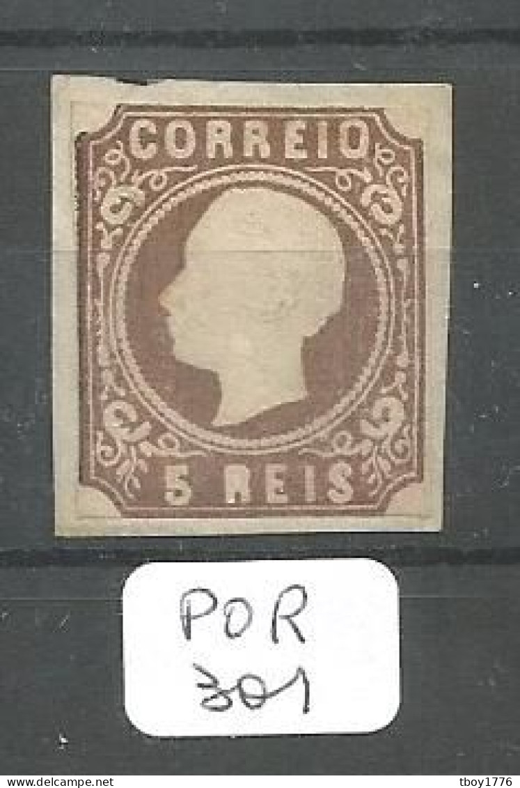 POR Afinsa 14 Réimpression De 1928 En X Collé Sur Papier Et Signé - Unused Stamps