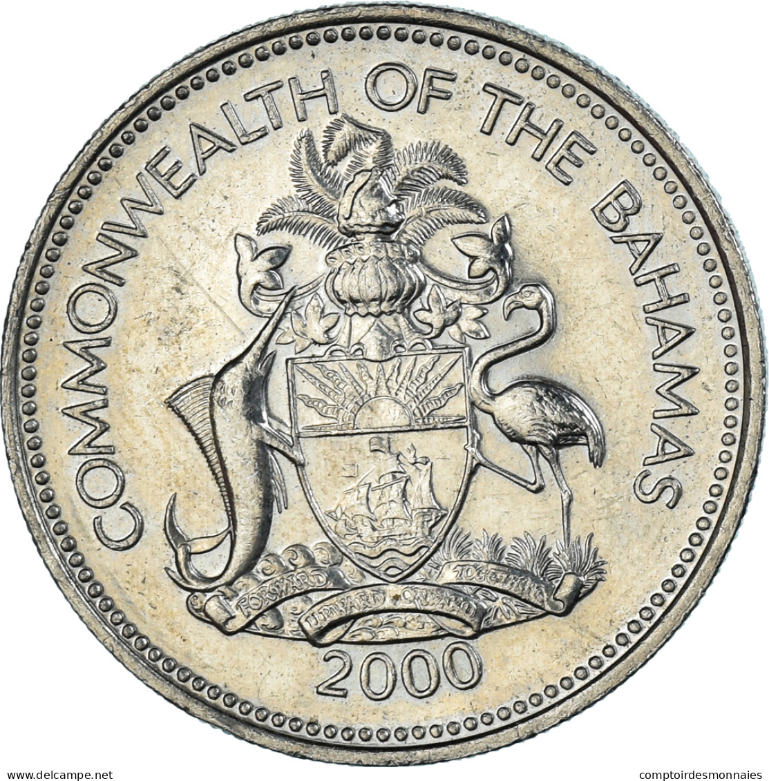 Monnaie, Bahamas, 25 Cents, 2000 - Bahama's