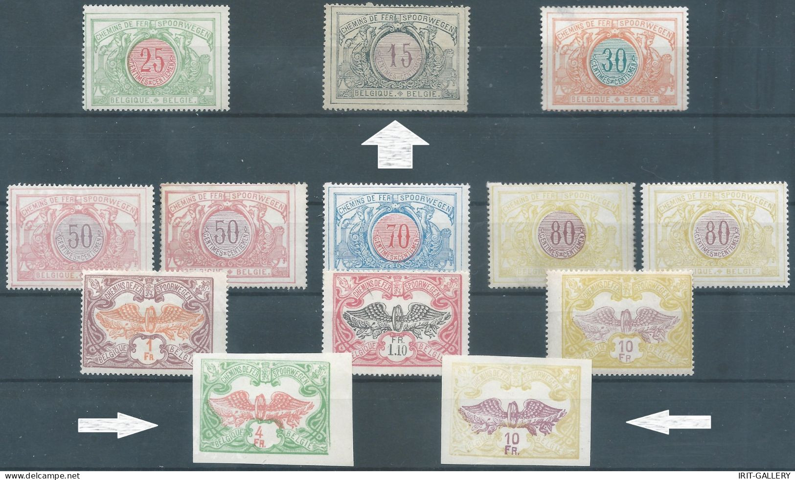 Belgium - Belgique,Belgio,1880-1914 CHEMINS DE FER,Railways & Parcel Post,SPOORWEGEN,Mint,Perf & Imperf - Ungebraucht