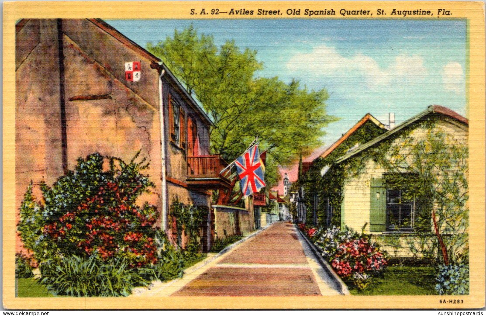 Florida St Augustine Old Spanish Quarter Aviles Street Curteich - St Augustine