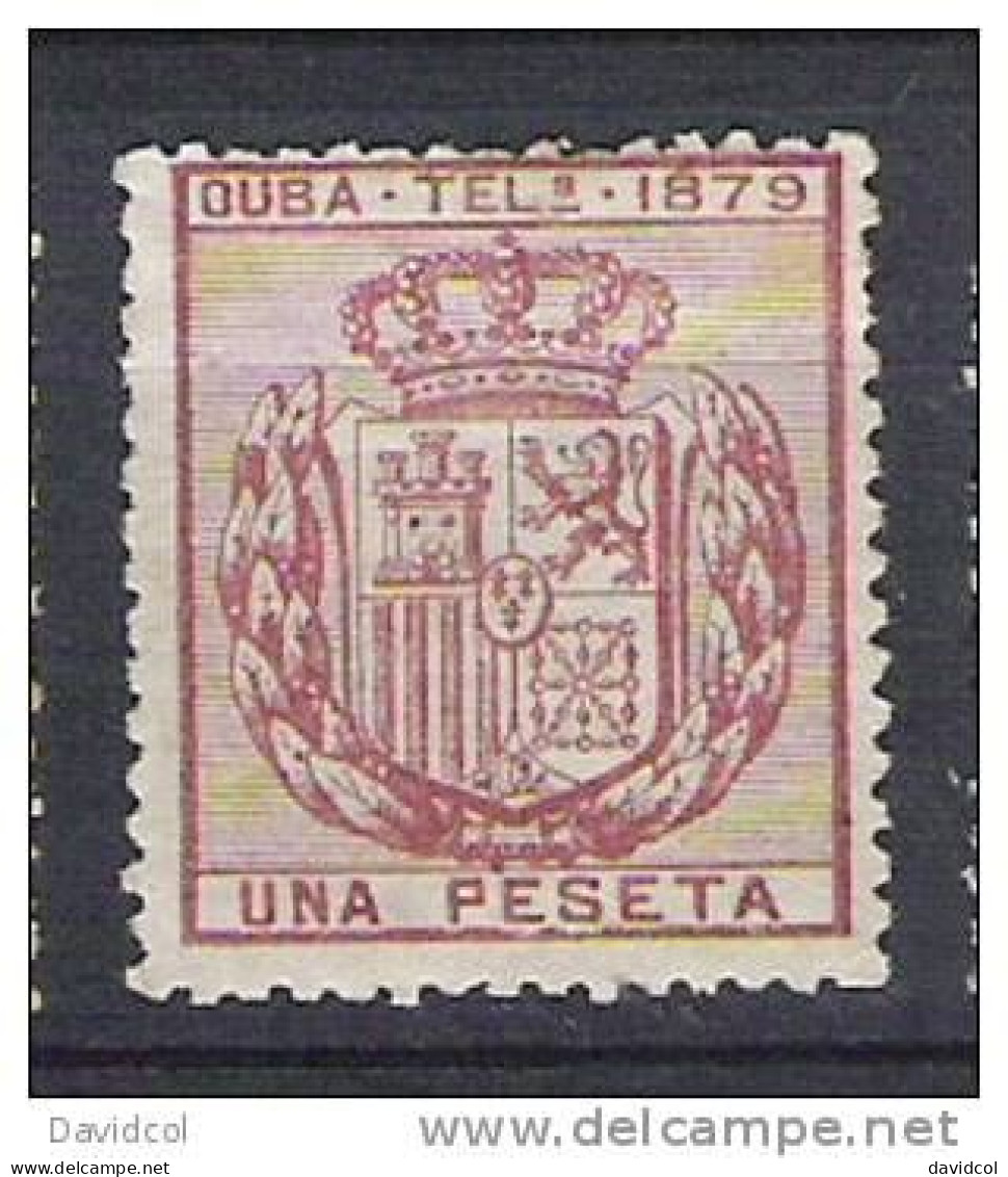 2597D - C U B A -  1879 - TELEGRAPHS - EDIF#: 46 -  MINT - Telégrafo