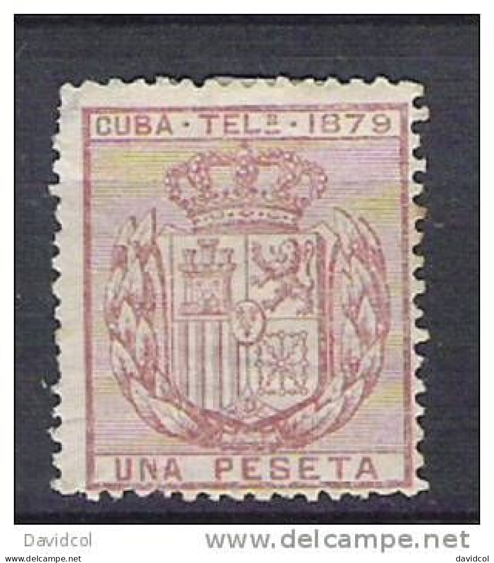 2597E - C U B A -.1879 - TELEGRAPHS - EDIF#: 46 - MINT - Telégrafo