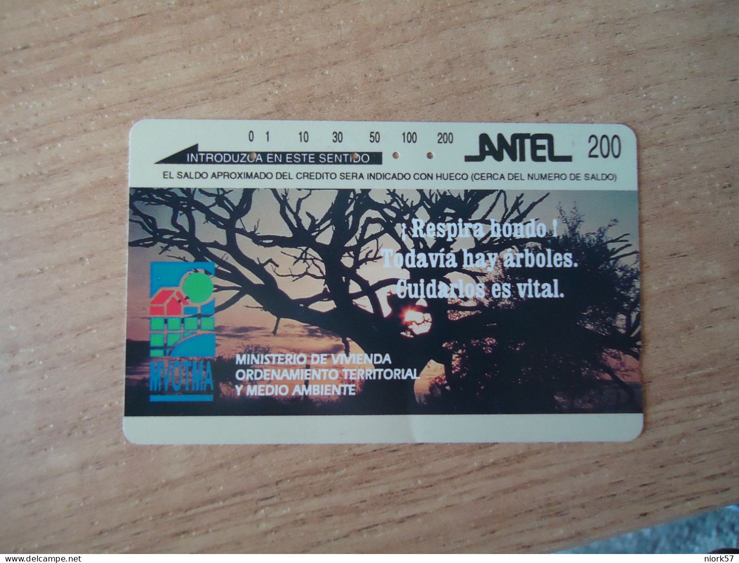 URUGUAY  TAMURA USED CARDS LANDSCAPE  PLANTS UNITS 200 - Uruguay