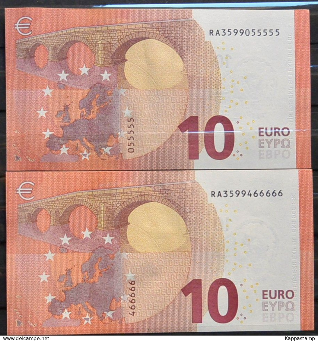 Coppia Di 10€ R LuxemburgP.27r -5 Numeri .Uguali R003B3 UNC (CAS/1 - 10 Euro