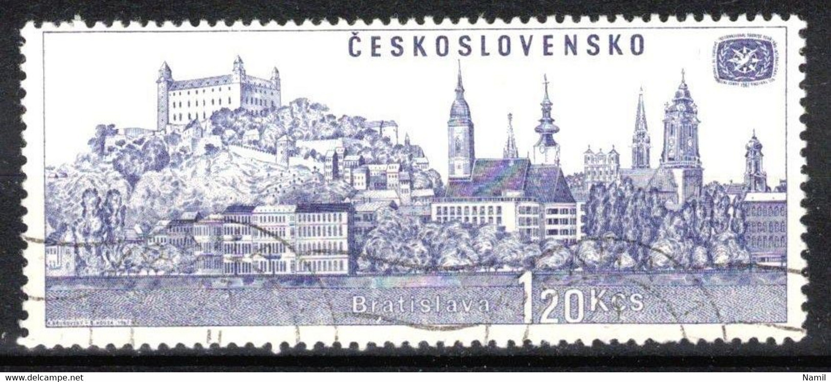 Tchécoslovaquie 1967 Mi 1679 (Yv 1441), Obliteré, Vatieté Position 13/1 - Abarten Und Kuriositäten