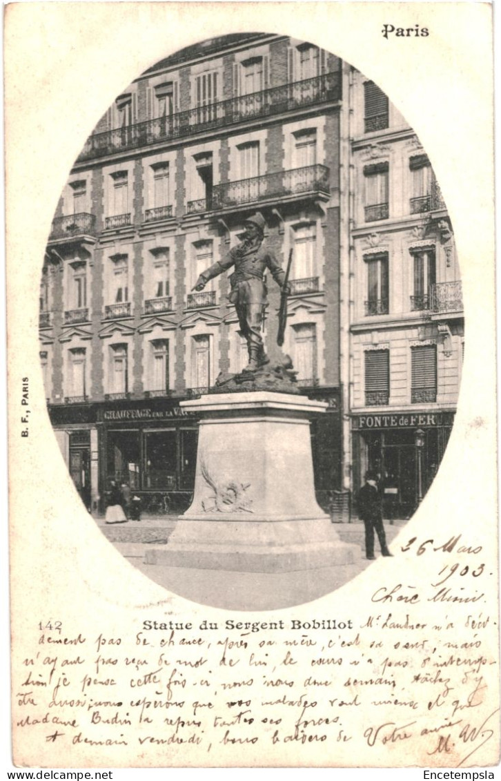 CPA Carte Postale  France Paris Statue Du Sergent Bobillot 1903  VM66056 - Statues