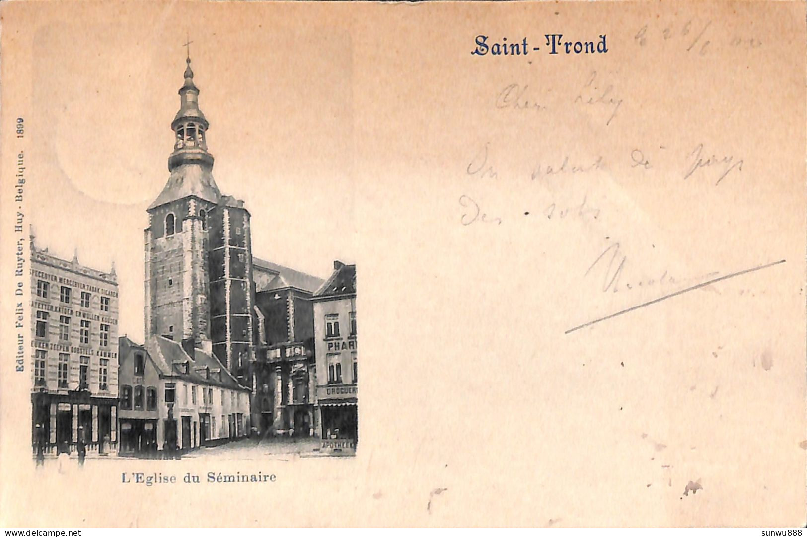 Saint-Trond - L'Eglise Du Séminaire (Edit. Felix De Ruyter, Huy 1900) - Sint-Truiden