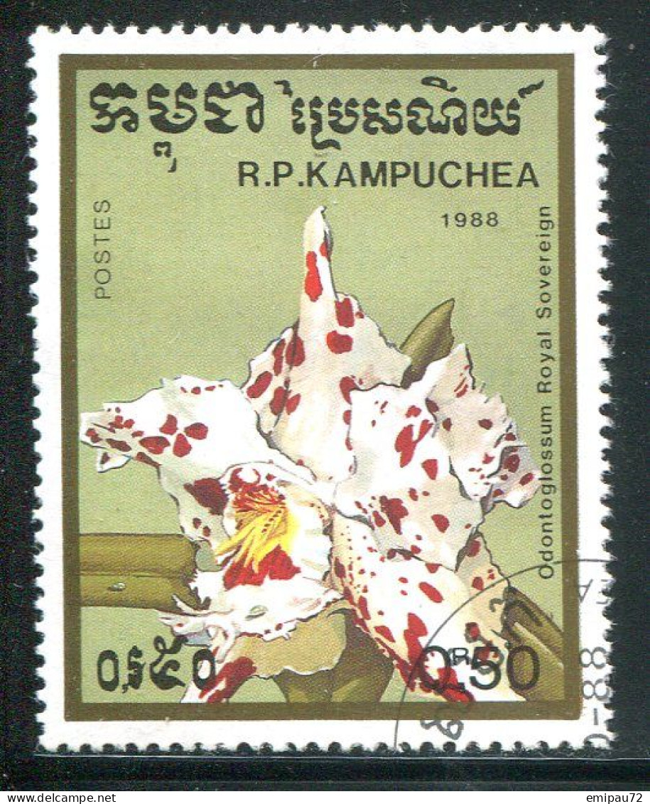 KAMPUCHEA- Y&T N°838- Oblitéré (fleurs- Orchidées) - Kampuchea