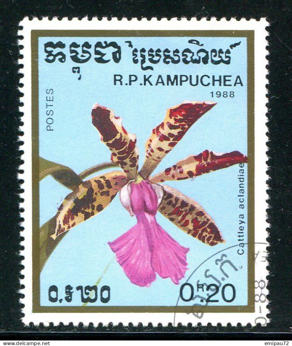 KAMPUCHEA- Y&T N°837- Oblitéré (fleurs- Orchidées) - Kampuchea