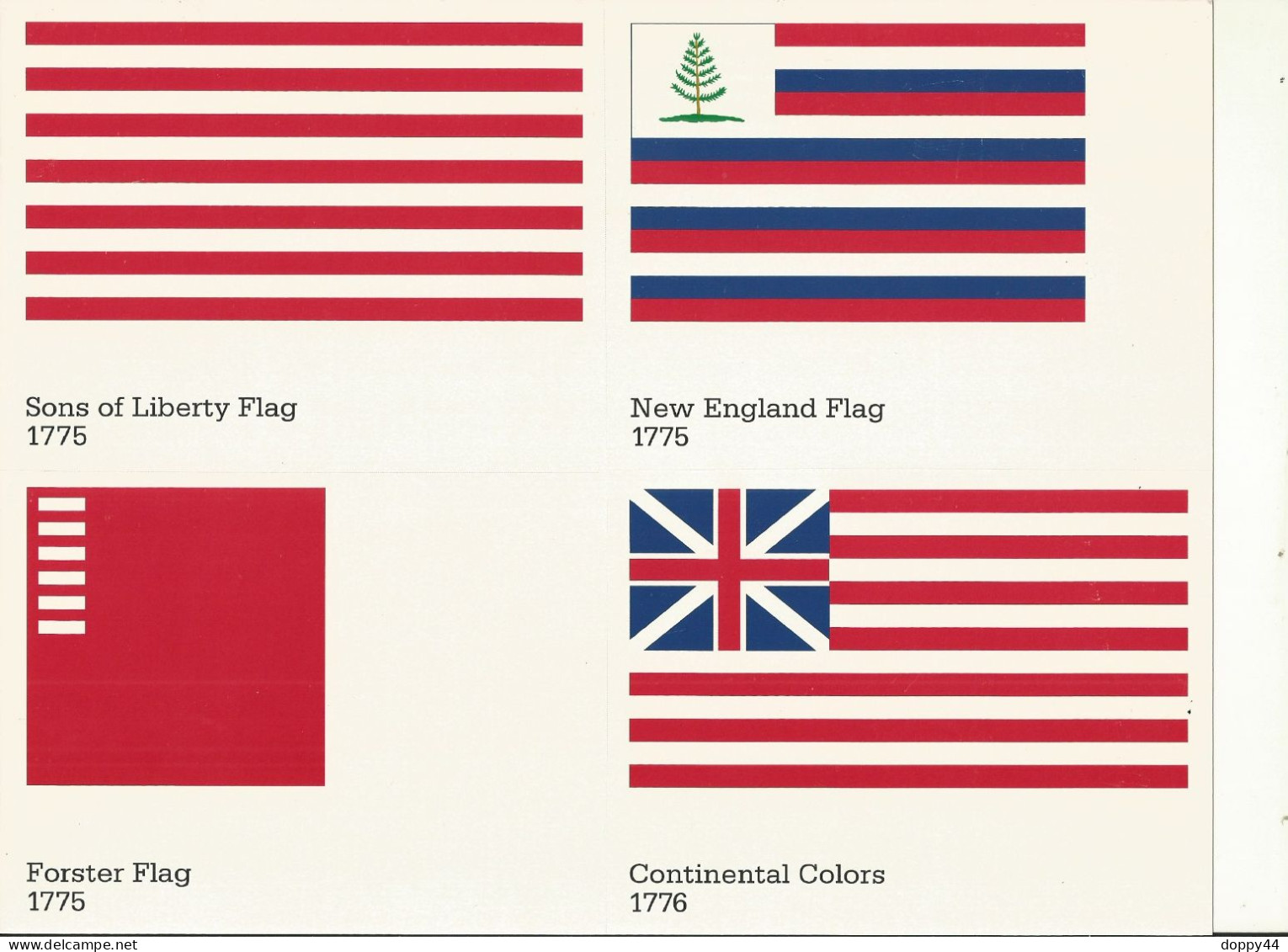 USA  4 CARTES PRE TIMBREES SERIE DRAPEAUX. - 1981-00