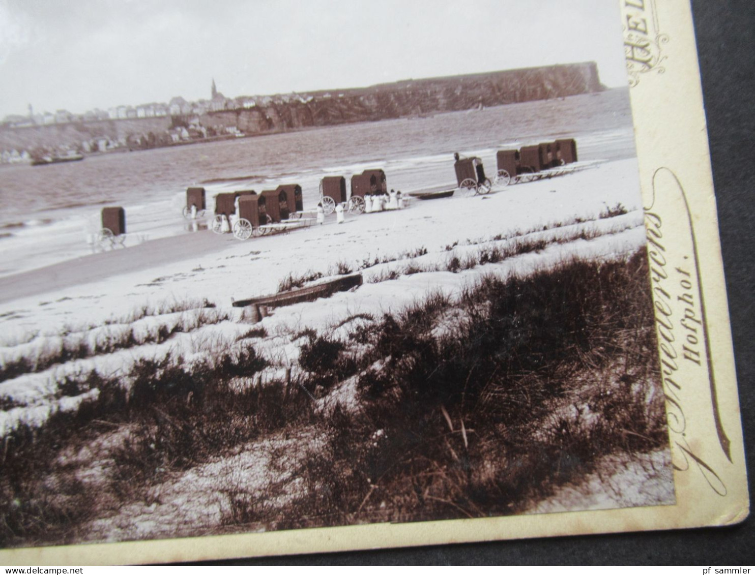 Foto / Künstler Bild Um Ca. 1910 ?! Helgoland Strand Hofphotograph G. Friederichs / Kabinettfoto / Dicker Karton - Places