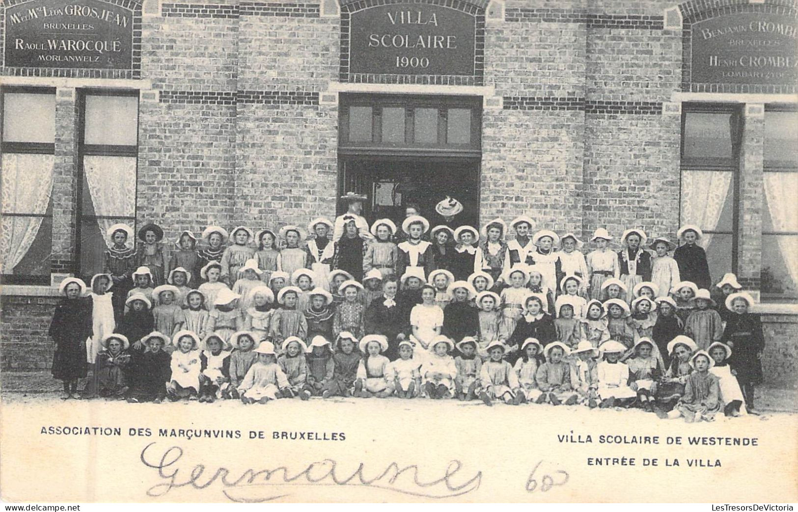 BELGIQUE - WESTENDE - Association Des Marçunvins De Bruxelles - La Villa  - Carte Postale Ancienne - Westende