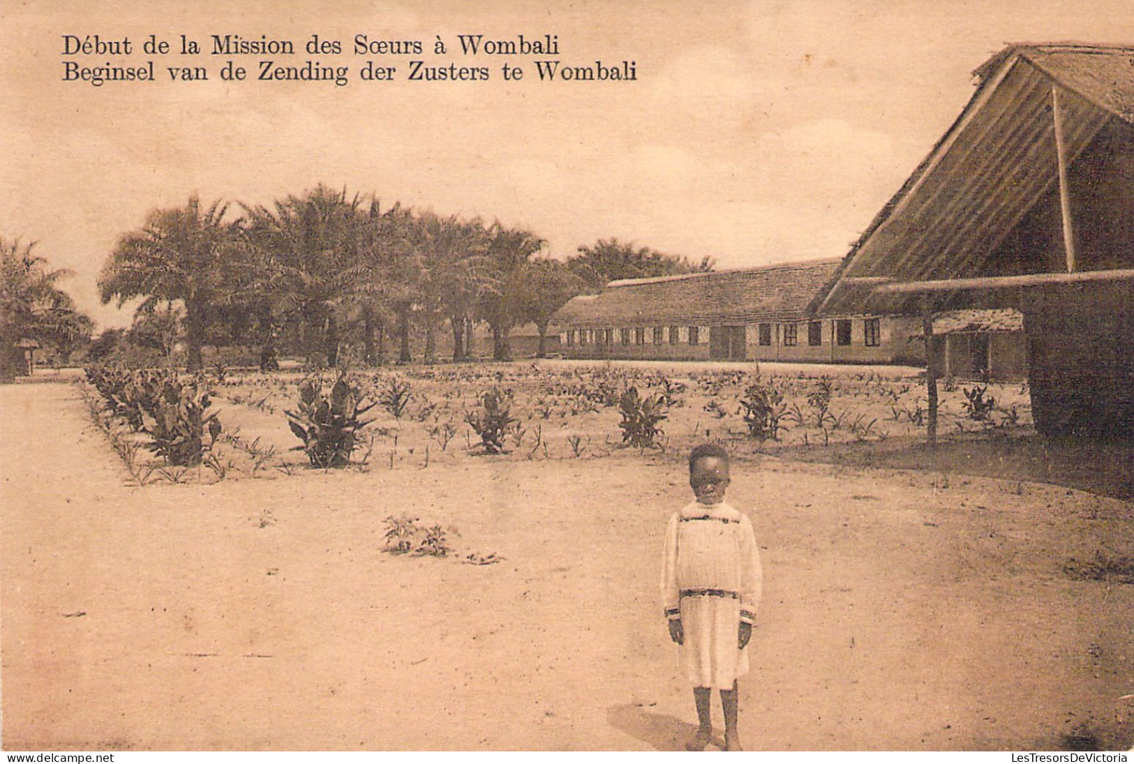 CONGO BELGE - Début De La Mission Des Soeurs à Wombali - Carte Postale Ancienne - Belgisch-Kongo