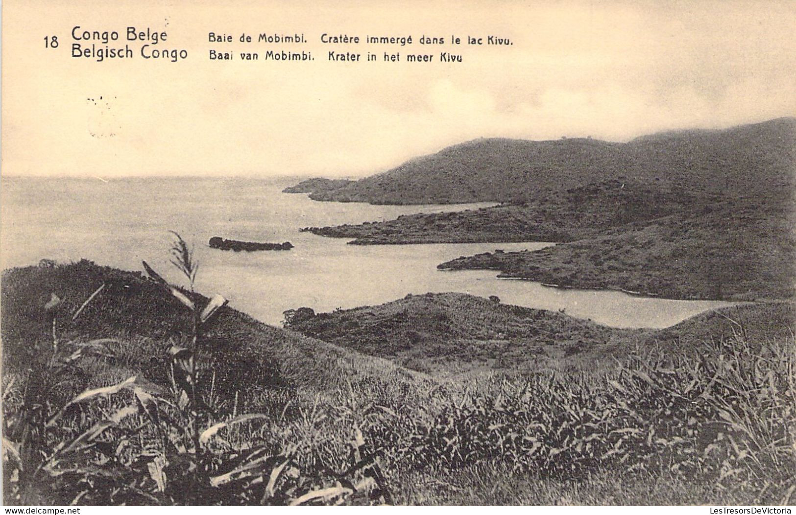 CONGO BELGE - Baie De Mobimbi - Cratère Immergé Dans Le Lac Kivu - Carte Postale Ancienne - Belgisch-Kongo