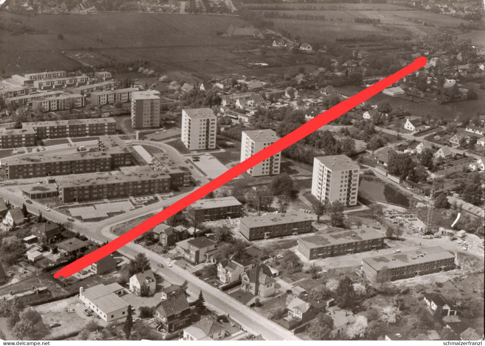 AK Hamburg Peter Timm Straße Scheelring Burgwedelkamp Luftbild Fliegeraufnahme Aerial View Schnelsen Ellerbek Burgwedel - Nord