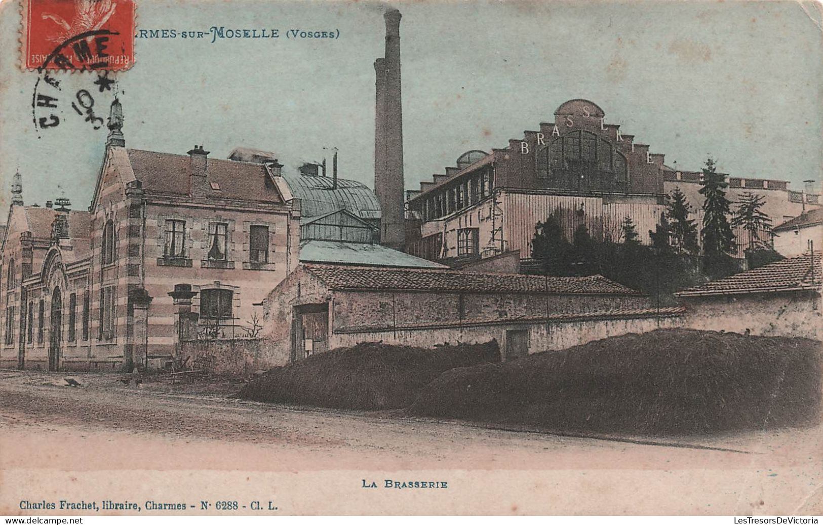 FRANCE - Charmes Sur Moselle - La Brasserie - Colorisée - Carte Postale Ancienne - Charmes