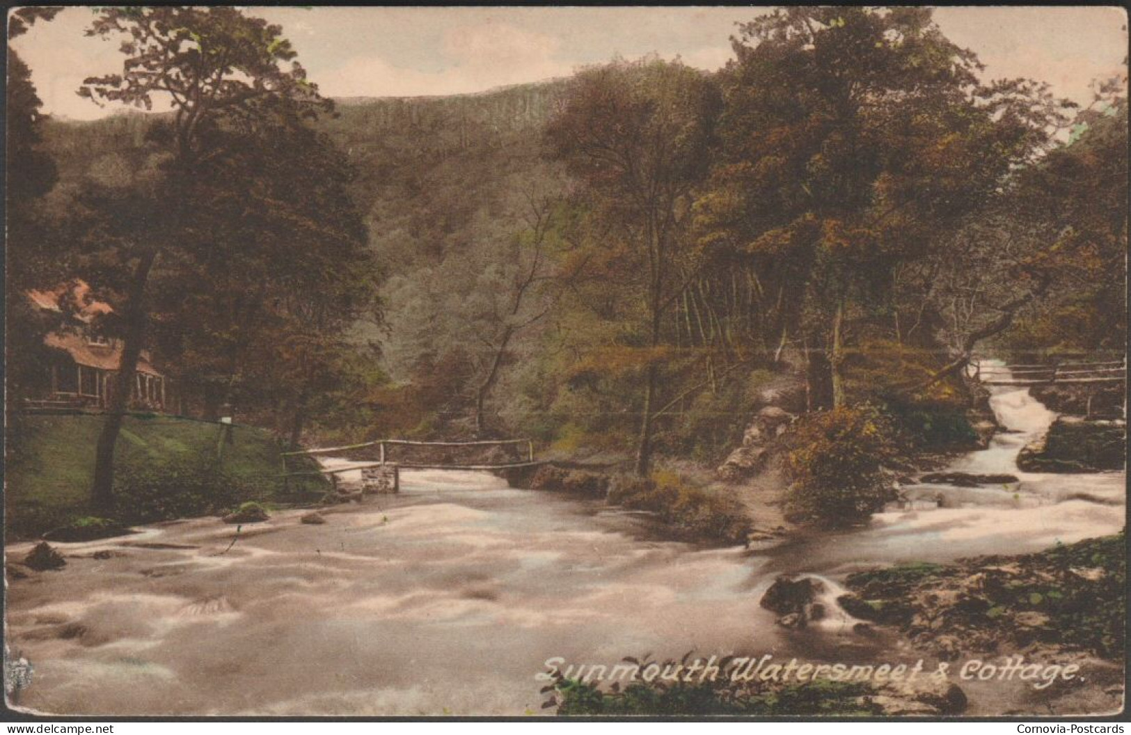 Watersmeet And Cottage, Lynmouth, Devon, C.1920 - Frith's Postcard - Lynmouth & Lynton