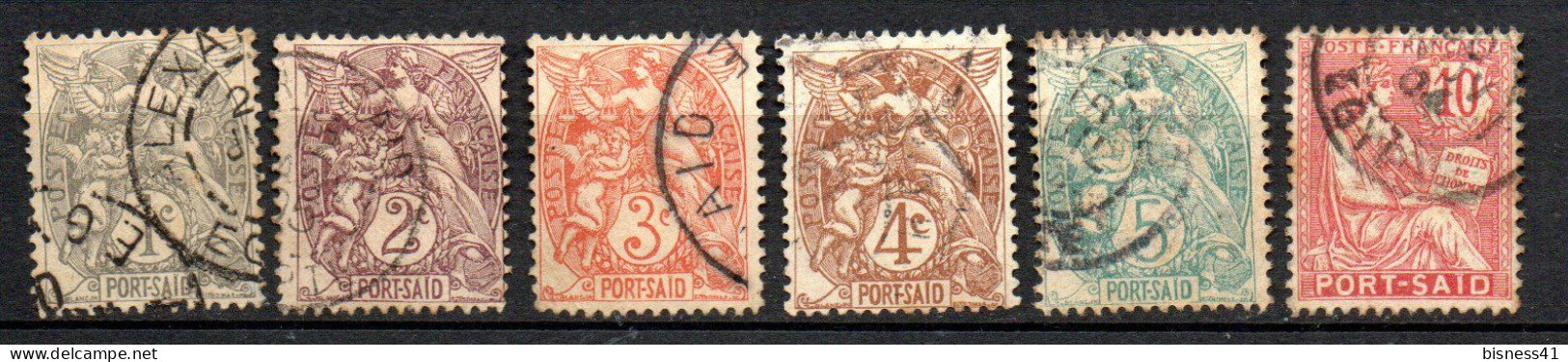 Col33 Colonie Port Said N° 20 à 25 Oblitéré Cote : 5,50 € - Used Stamps