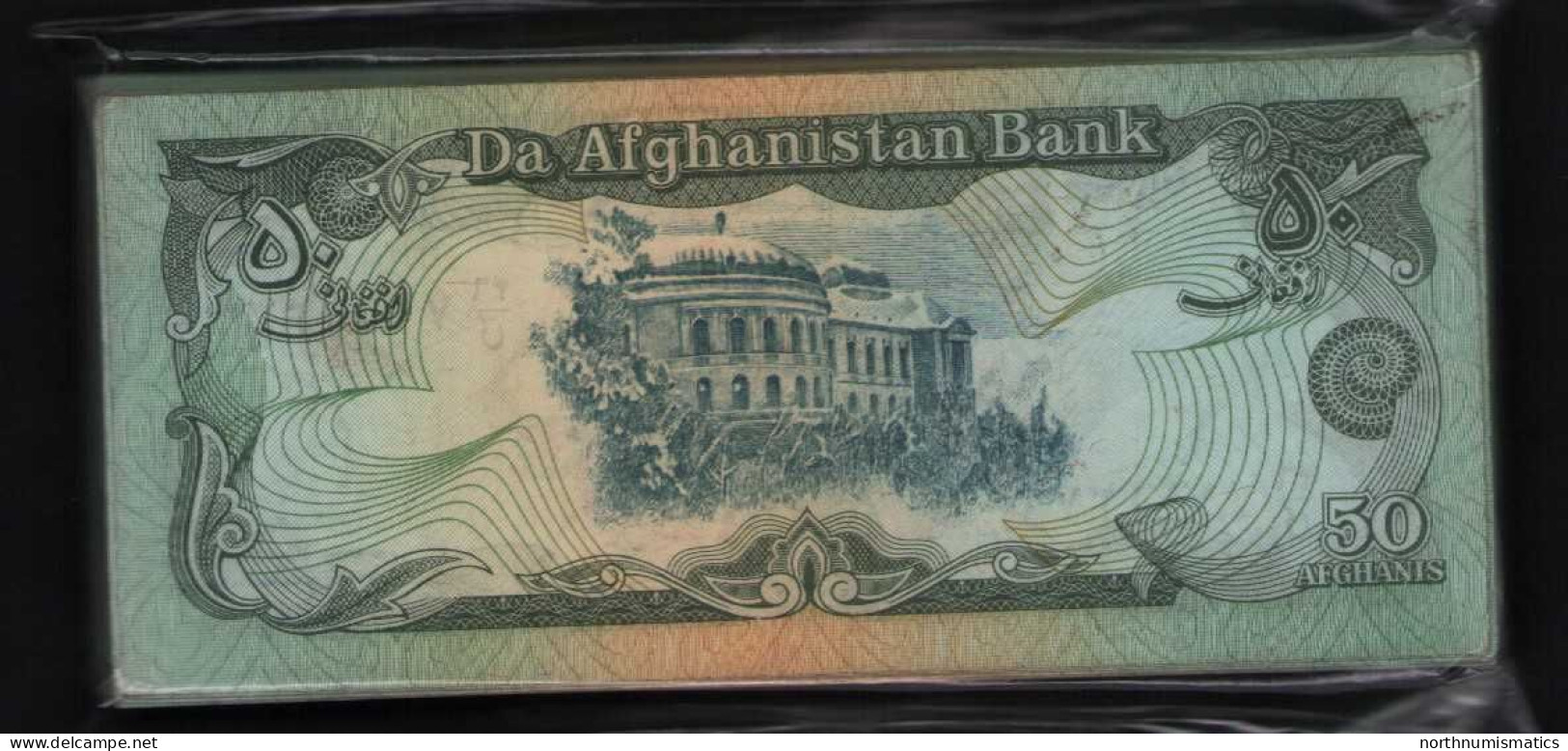 Afghanistan 50 Afganis 1358 Bundle 100 Pcs  Unc Unc Aunc - Afghanistan