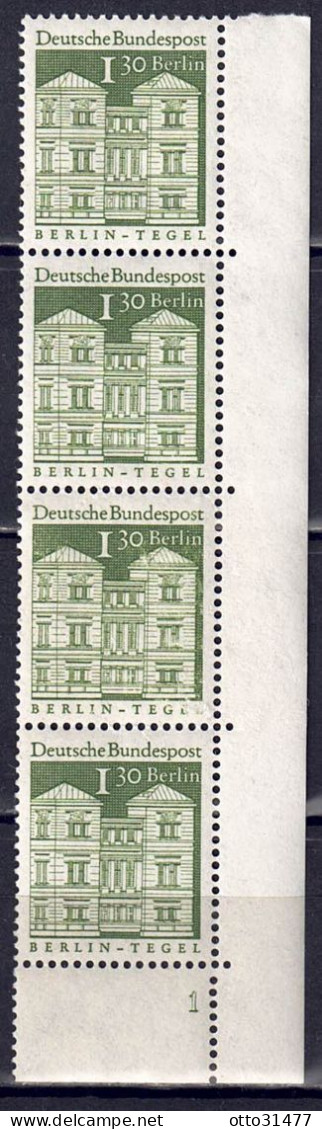 BRD 1966 - Schloss Tegel, 4 X Nr. 502, Postfrisch ** / MNH - Ungebraucht