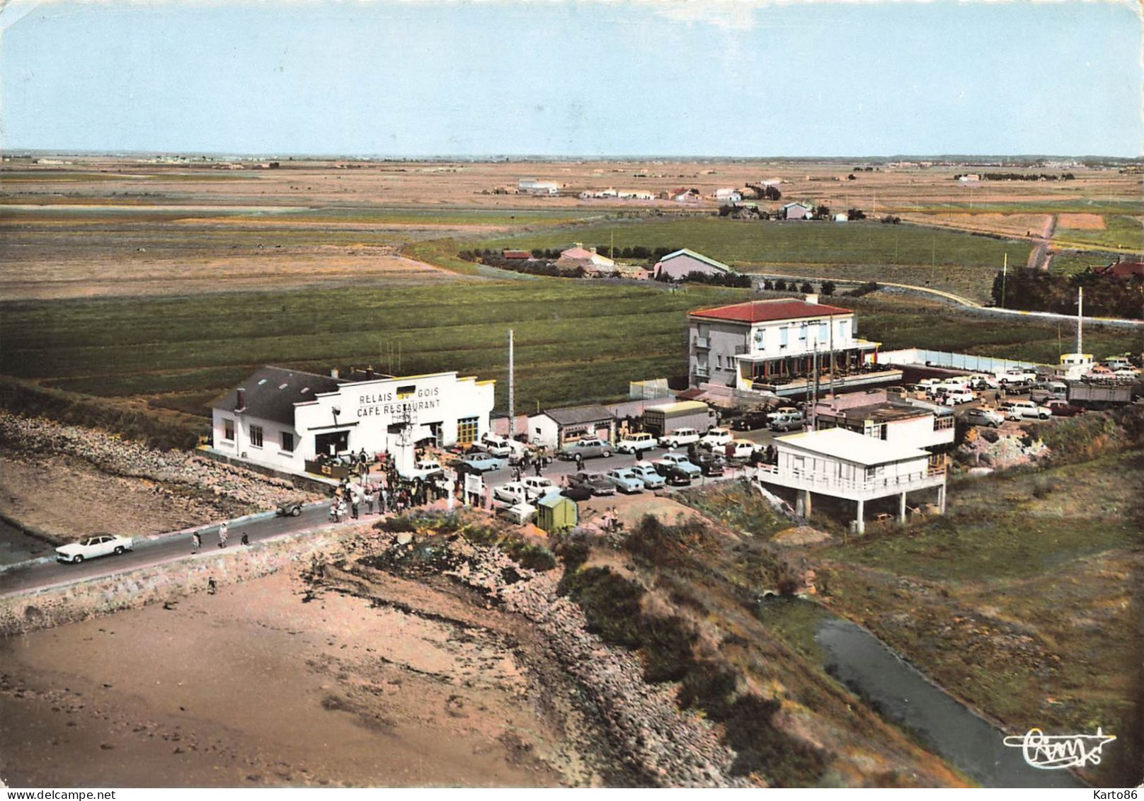 Beauvoir Sur Mer * Vue Aérienne Sur L'entrée Du Gois * Café Restaurant Relais Du Gois - Beauvoir Sur Mer